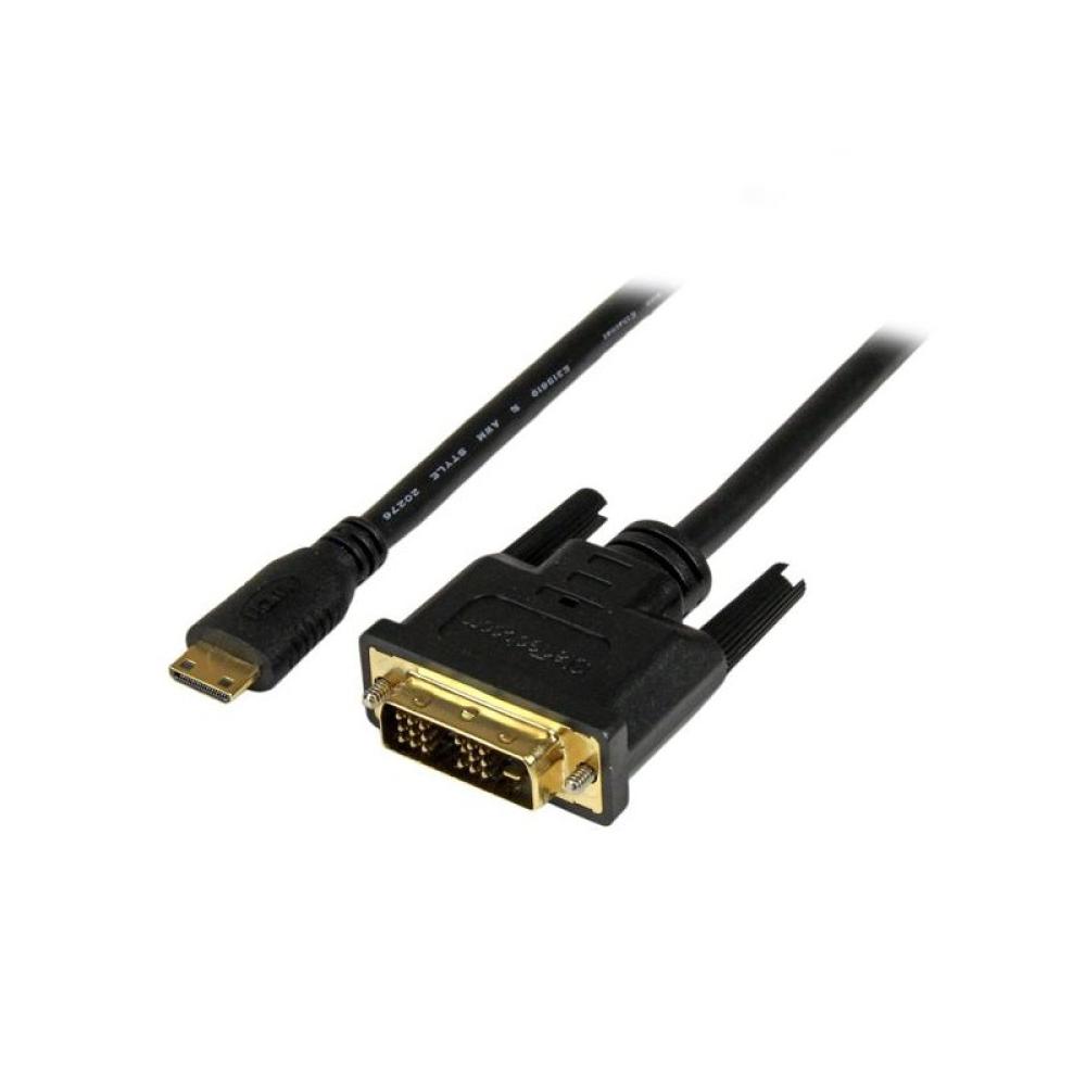 StarTech.com - Cable de 1m Mini HDMI a DVI - Cable DVI-D a HDMI (1920x1200p) - Mini HDMI Macho de 19 Pines a DVI-D Macho - Cable