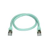 StarTech.com - Cable de 0,5m de Red Ethernet RJ45 Cat6a Blindado STP - Cable sin Enganche Snagless - Aguamarina