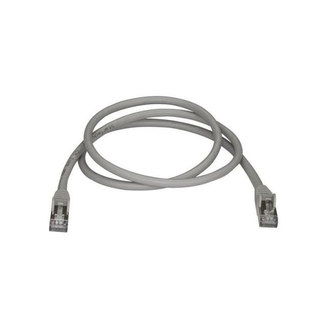 StarTech.com - Cable de 1m de Red Ethernet RJ45 Cat6a Blindado STP - Cable sin Enganche Snagless - Gris