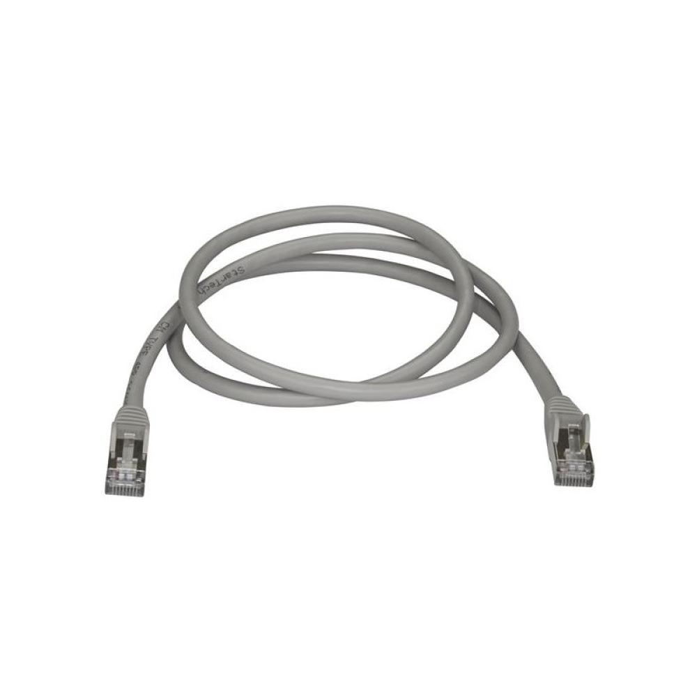 StarTech.com - Cable de 1m de Red Ethernet RJ45 Cat6a Blindado STP - Cable sin Enganche Snagless - Gris