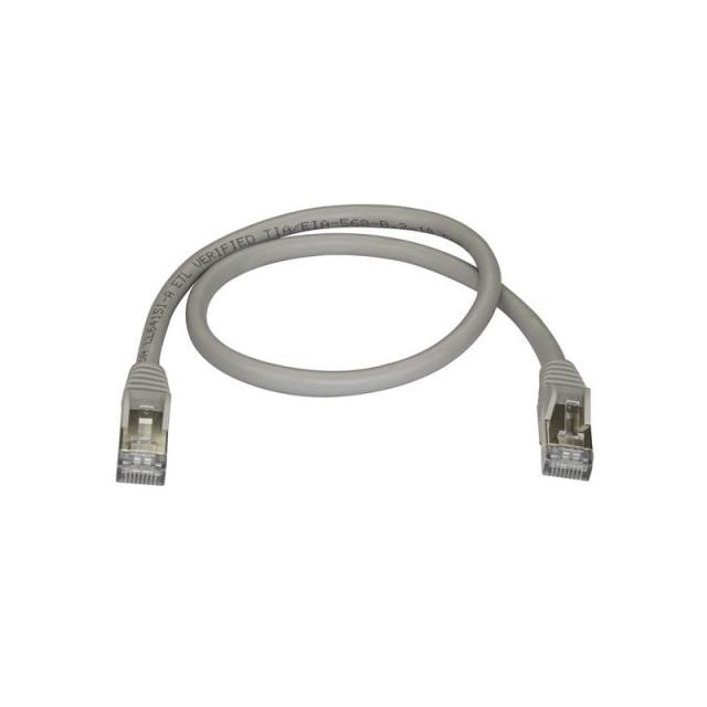 StarTech.com - Cable de 0,5m de Red Ethernet RJ45 Cat6a Blindado STP - Cable sin Enganche Snagless - Gris