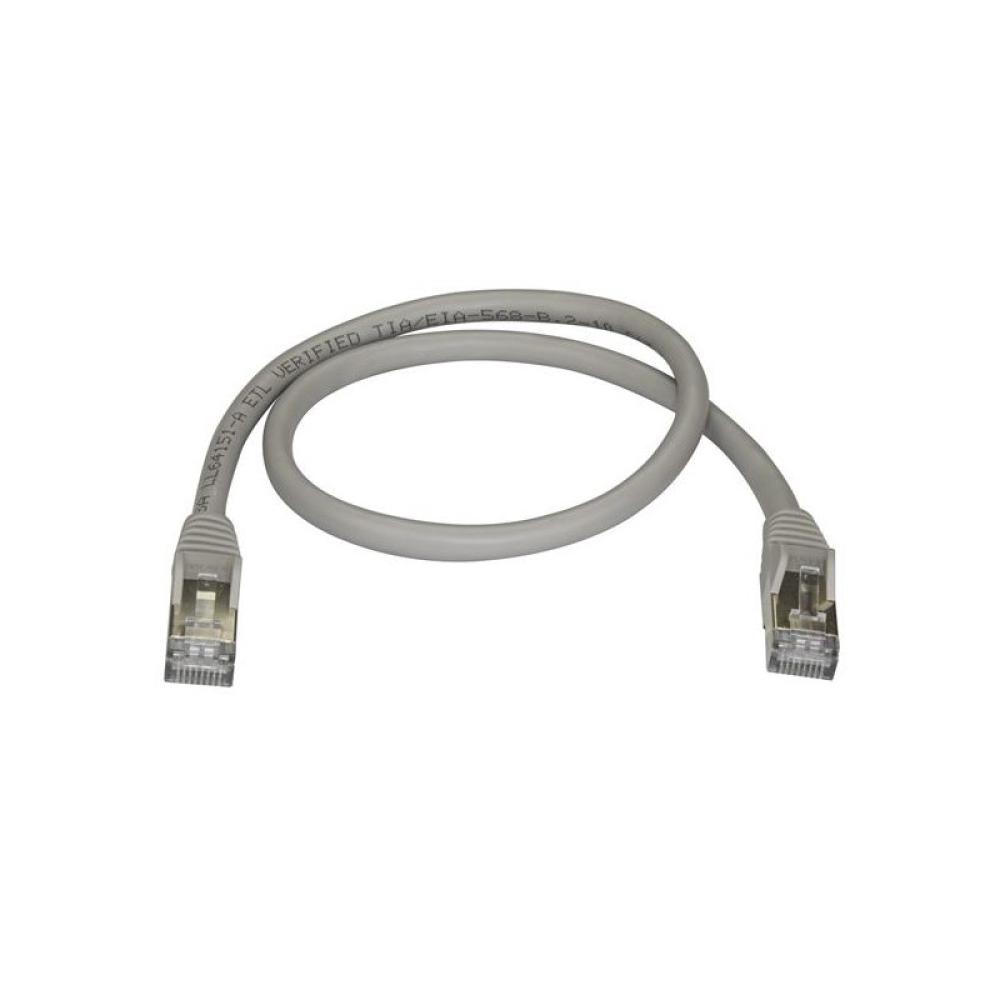 StarTech.com - Cable de 0,5m de Red Ethernet RJ45 Cat6a Blindado STP - Cable sin Enganche Snagless - Gris