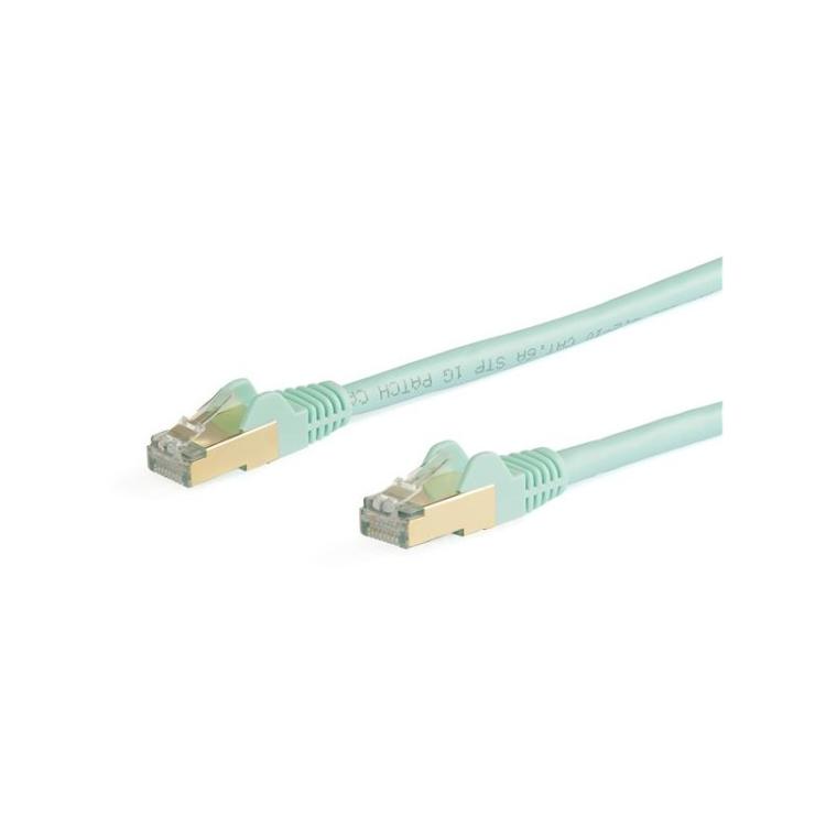 StarTech.com - Cable de 7m de Red Ethernet CAT6a Aqua RJ45 STP