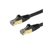 StarTech.com - Cable de 7,5m de Red Ethernet Cat6a Negro sin Enganches con Alambre de Cobre