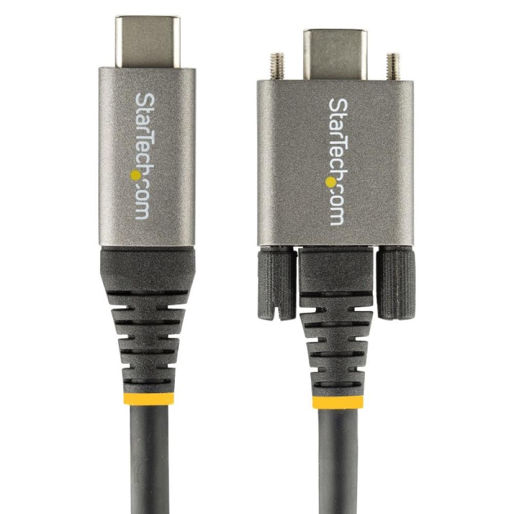 StarTech.com - Cable 50cm USB-C con Tornillos Laterales de Fijación - 10Gbps - Cable USB Tipo C USB 3.2 Gen 2 - con Carga por En