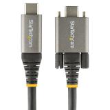 StarTech.com - Cable 50cm USB-C con Tornillos Laterales de Fijación - 10Gbps - Cable USB Tipo C USB 3.2 Gen 2 - con Carga por En