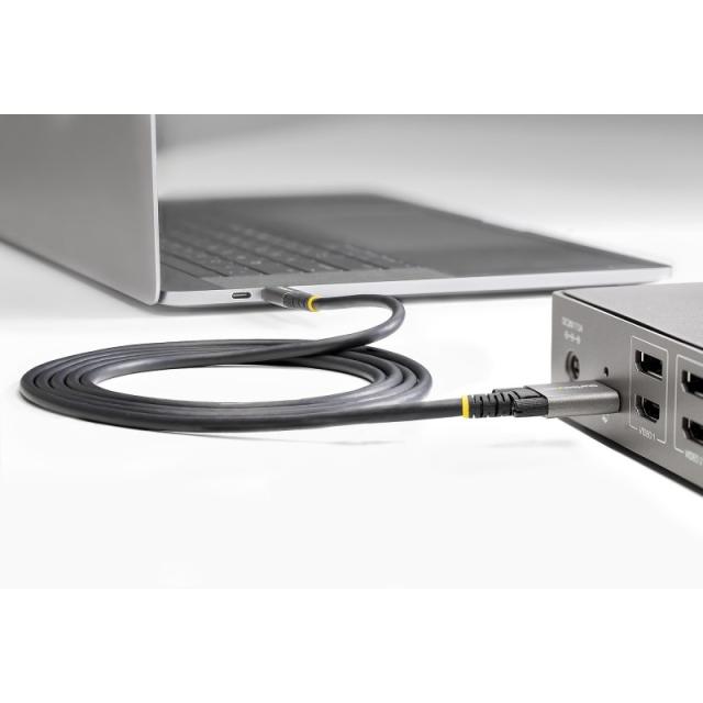 StarTech.com - Cable 50cm USB-C con Tornillos Laterales de Fijación - 10Gbps - Cable USB Tipo C USB 3.2 Gen 2 - con Carga por En