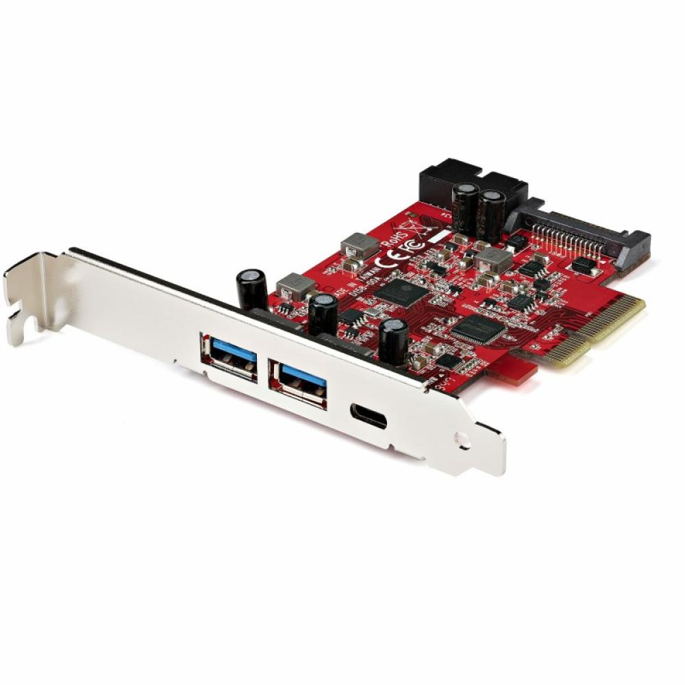 StarTech.com - Tarjeta PCIe de 5 Puertos USB -Tarjeta PCI Express USB 3.2 Gen 2 (10Gbps)con 1 Puerto USB-C y 2 Puertos USB-A - 1
