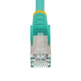 StarTech.com - Cable de 5m de Red Ethernet CAT6a - Aguamarina - Low Smoke Zero Halogen (LSZH) - 10GbE - 500MHz - PoE++ de 100W -