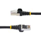 StarTech.com - Cable de 5m de Red Ethernet CAT6a - Negro - Low Smoke Zero Halogen (LSZH) - 10GbE - 500MHz - PoE++ de 100W - Snag