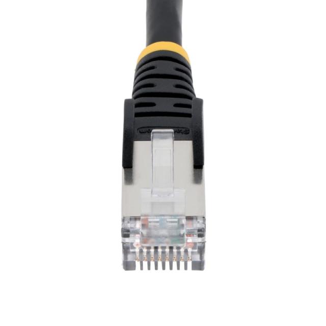 StarTech.com - Cable de 7,5m de Red Ethernet CAT6a - Negro - Low Smoke Zero Halogen (LSZH) - 10GbE - 500MHz - PoE++ de 100W - Sn