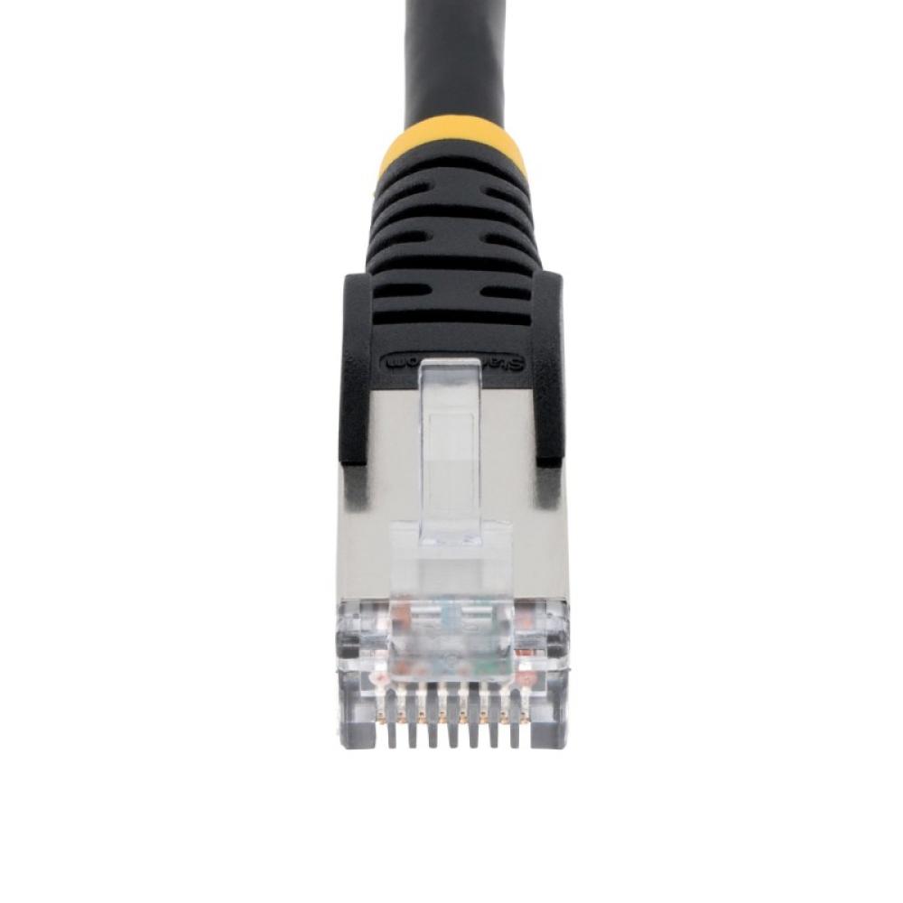 StarTech.com - Cable de 7,5m de Red Ethernet CAT6a - Negro - Low Smoke Zero Halogen (LSZH) - 10GbE - 500MHz - PoE++ de 100W - Sn