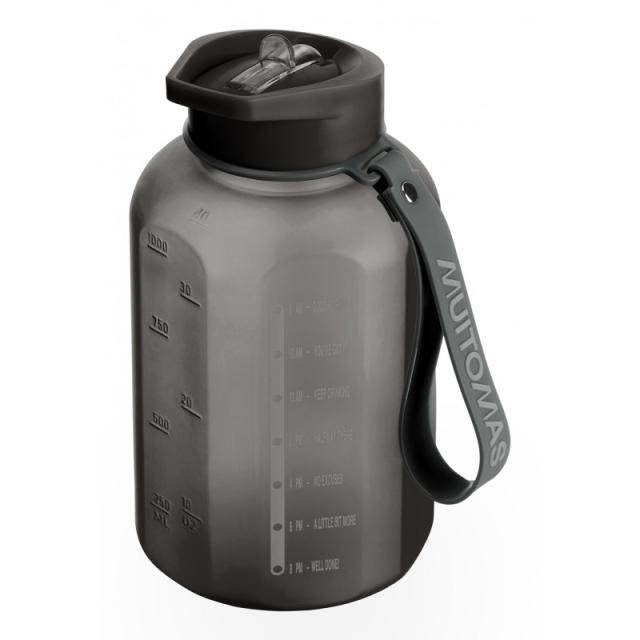Muitomas - WBOTTLE1200BK botella y recipiente de viaje 1200 ml Plástico Botella de goteo