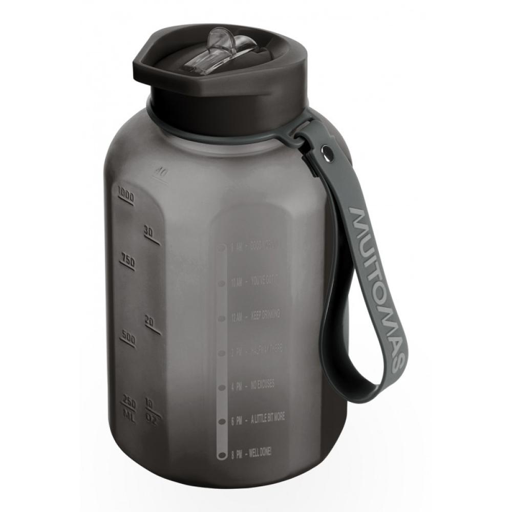 Muitomas - WBOTTLE1200BK botella y recipiente de viaje 1200 ml Plástico Botella de goteo
