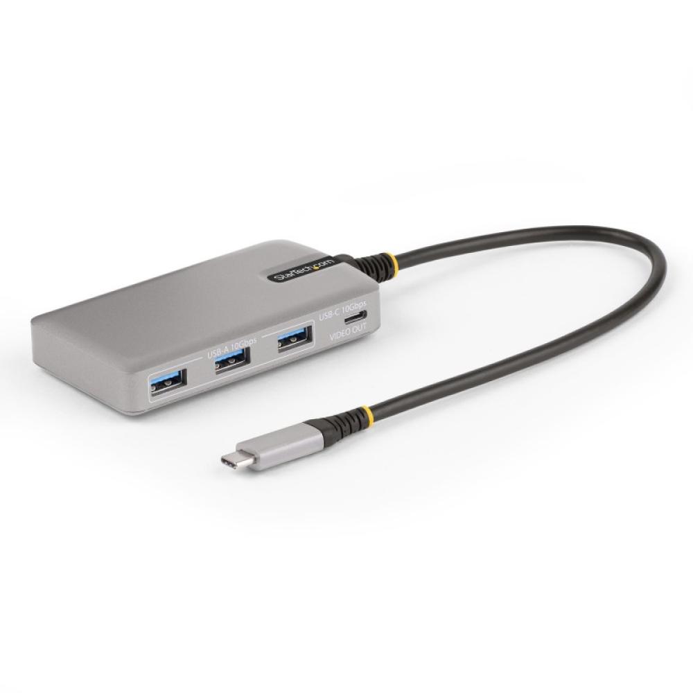 StarTech.com - Hub Ladrón USB-C de 4 Puertos con Modo Alt de DP para USB-C y Salida de Vídeo de 4K 60Hz - 3x USB-A - 1x USB Tipo