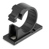 StarTech.com - 100 Clips de Gestión de Cableado Adhesivos - Negro - Organizador de Cableado para Escritorios/Oficinas - - CBMCC3