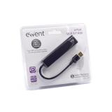 Ewent - EW1136 hub de interfaz USB 3.2 Gen 1 (3.1 Gen 1) Type-A 480 Mbit/s Negro