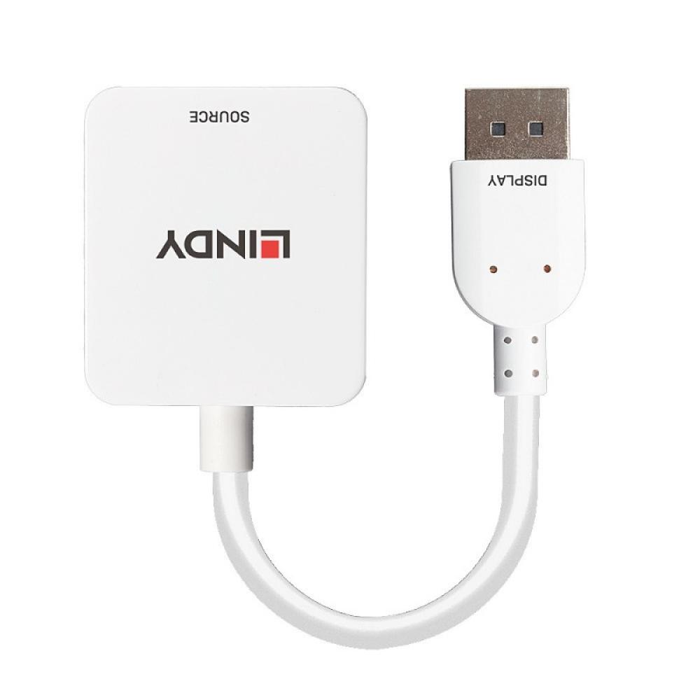 Lindy - 38303 adaptador de cable de vídeo 0,095 m HDMI tipo A (Estándar) DisplayPort Blanco