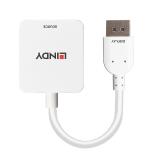 Lindy - 38303 adaptador de cable de vídeo 0,095 m HDMI tipo A (Estándar) DisplayPort Blanco