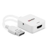 Lindy - 38303 adaptador de cable de vídeo 0,095 m HDMI tipo A (Estándar) DisplayPort Blanco