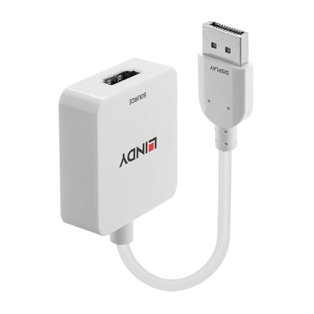 Lindy - 38303 adaptador de cable de vídeo 0,095 m HDMI tipo A (Estándar) DisplayPort Blanco