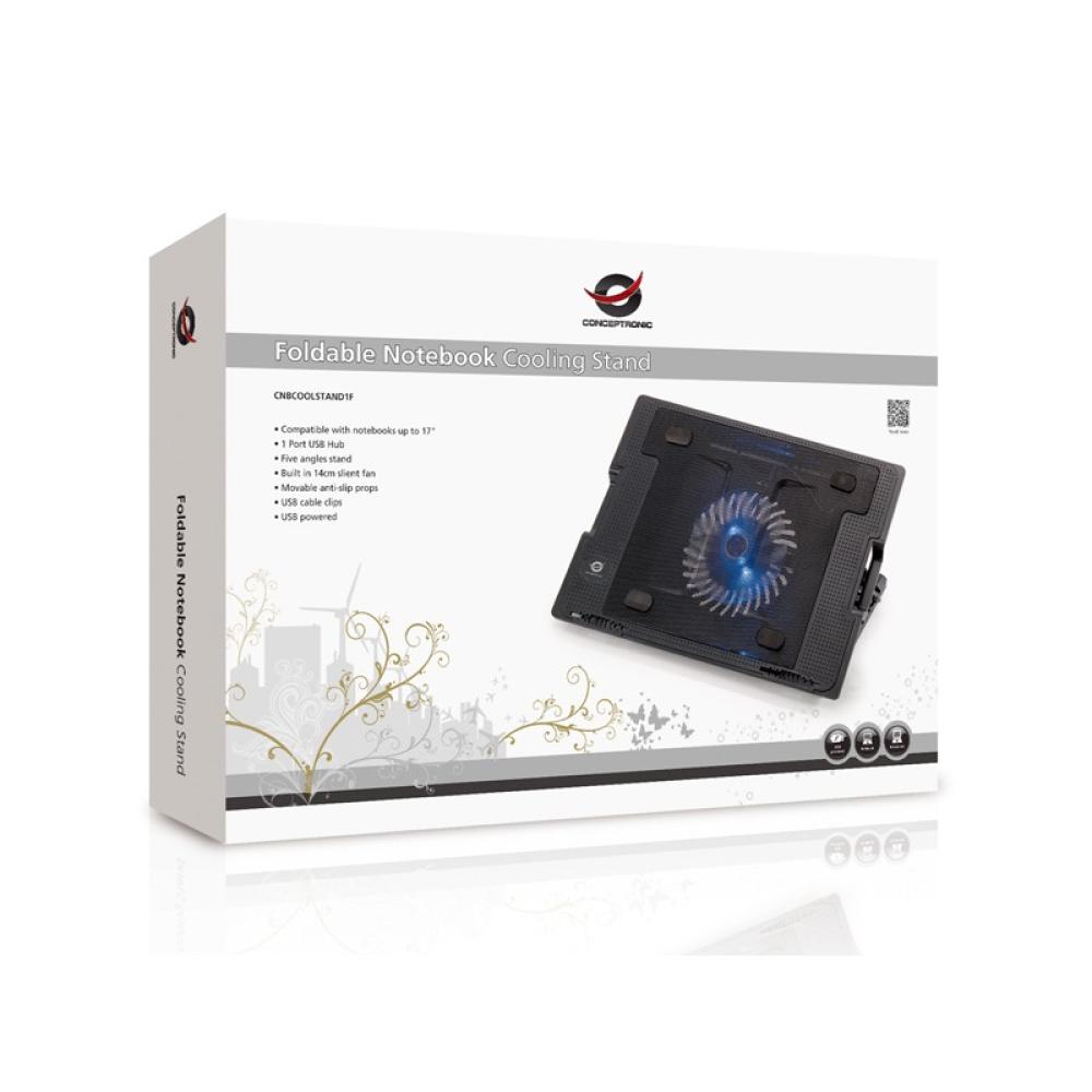 Conceptronic - Base plegable de refrigeración para equipos portátiles