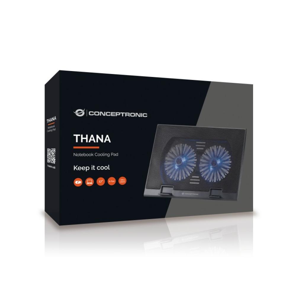 Conceptronic - THANA02B almohadilla fría 43,2 cm (17") Negro