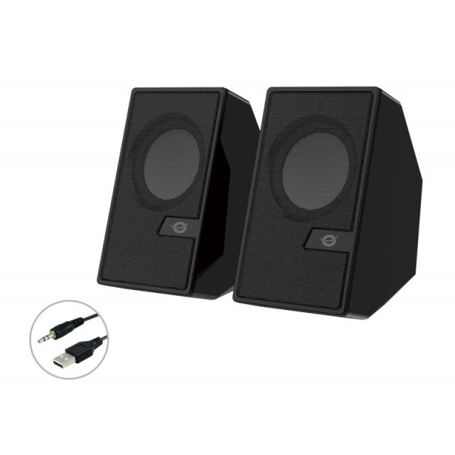 Conceptronic - BJORN02B altavoz De 2 vías Negro Inalámbrico y alámbrico 6 W