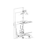 Equip - Estación de trabajo móvil con un solo monitor de 17"-32