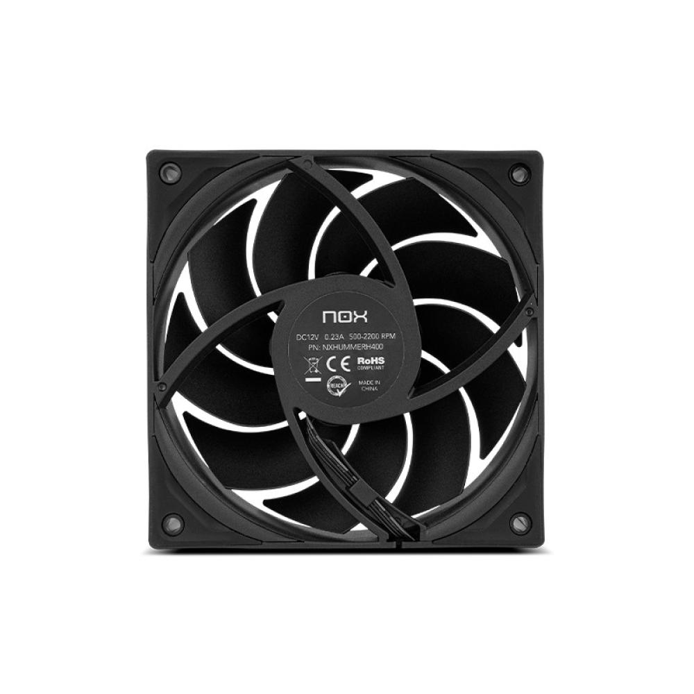 NOX - Hummer H-400 Procesador Refrigerador de aire 12 cm Negro