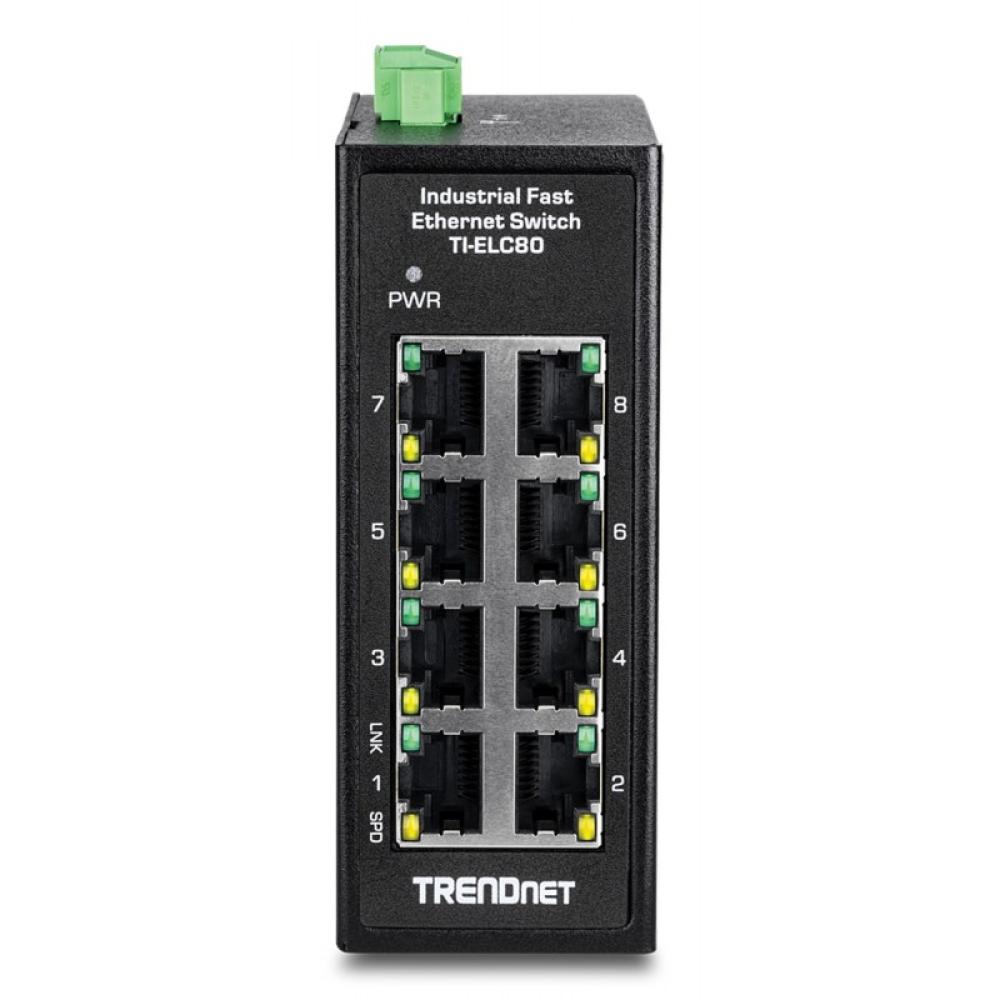 Trendnet - TI-ELC80 switch No administrado Fast Ethernet (10/100) Negro