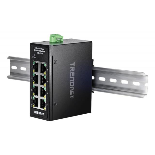 Trendnet - TI-ELC80 switch No administrado Fast Ethernet (10/100) Negro
