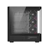 XYZ - QUANTUM TORRE GAMING A-RGB , 4x VENTILADORES, PWM, BTF, CRISTAL CURVO, TIPO C , ATX, NEGRA