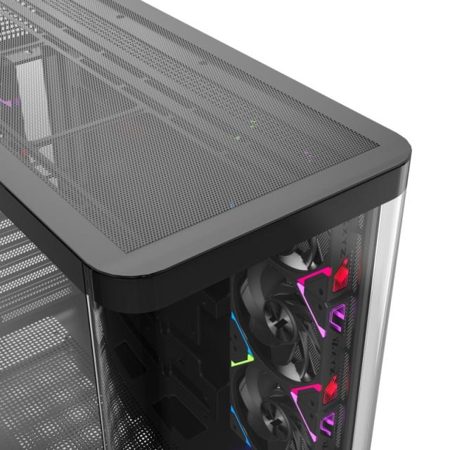 XYZ - QUANTUM TORRE GAMING A-RGB , 4x VENTILADORES, PWM, BTF, CRISTAL CURVO, TIPO C , ATX, NEGRA