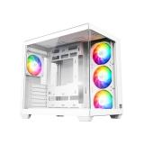 XYZ - TESSERACT X, TORRE GAMING,DUAL CHAMBER, 7x VENTILADORES, CRISTAL,BTF, TYPO C, ATX, BLANCA