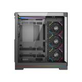 XYZ - TESSERACT A-RGB, TORRE GAMING, 4x VENTILADORES, 3D ULTRA-PANORAMICO,BTF, TYPO C, ATX, NEGRA