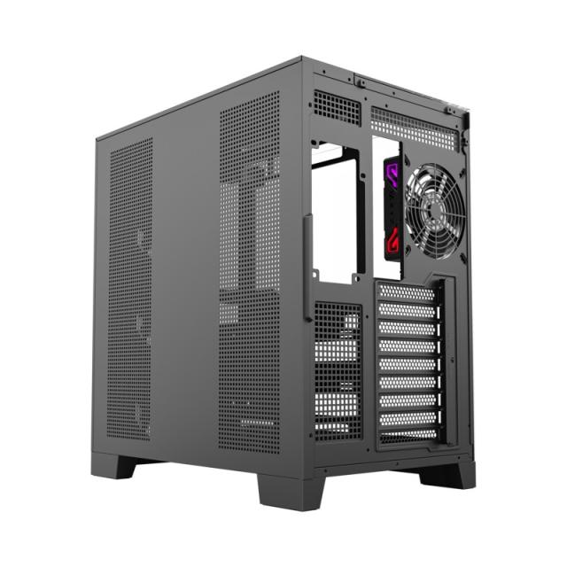 XYZ - TESSERACT A-RGB, TORRE GAMING, 4x VENTILADORES, 3D ULTRA-PANORAMICO,BTF, TYPO C, ATX, NEGRA