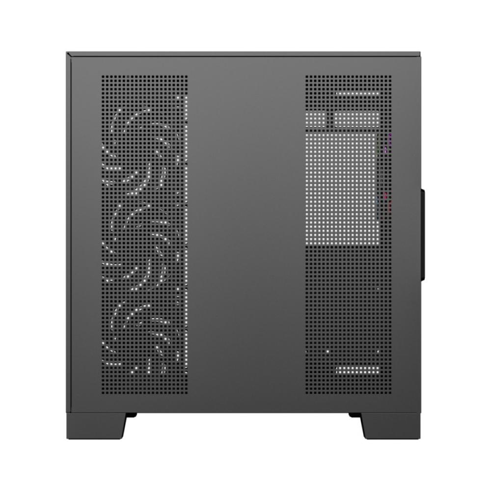 XYZ - TESSERACT A-RGB, TORRE GAMING, 4x VENTILADORES, 3D ULTRA-PANORAMICO,BTF, TYPO C, ATX, NEGRA