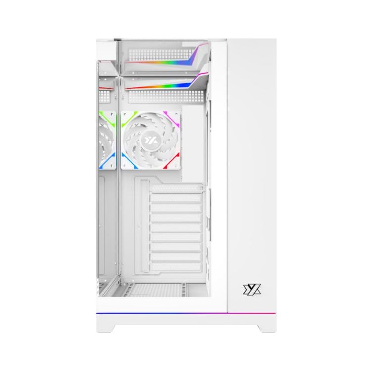 XYZ - TESSERACT A-RGB, TORRE GAMING, 4x VENTILADORES, 3D ULTRA-PANORAMICO,BTF, TYPO C, ATX, BANCA