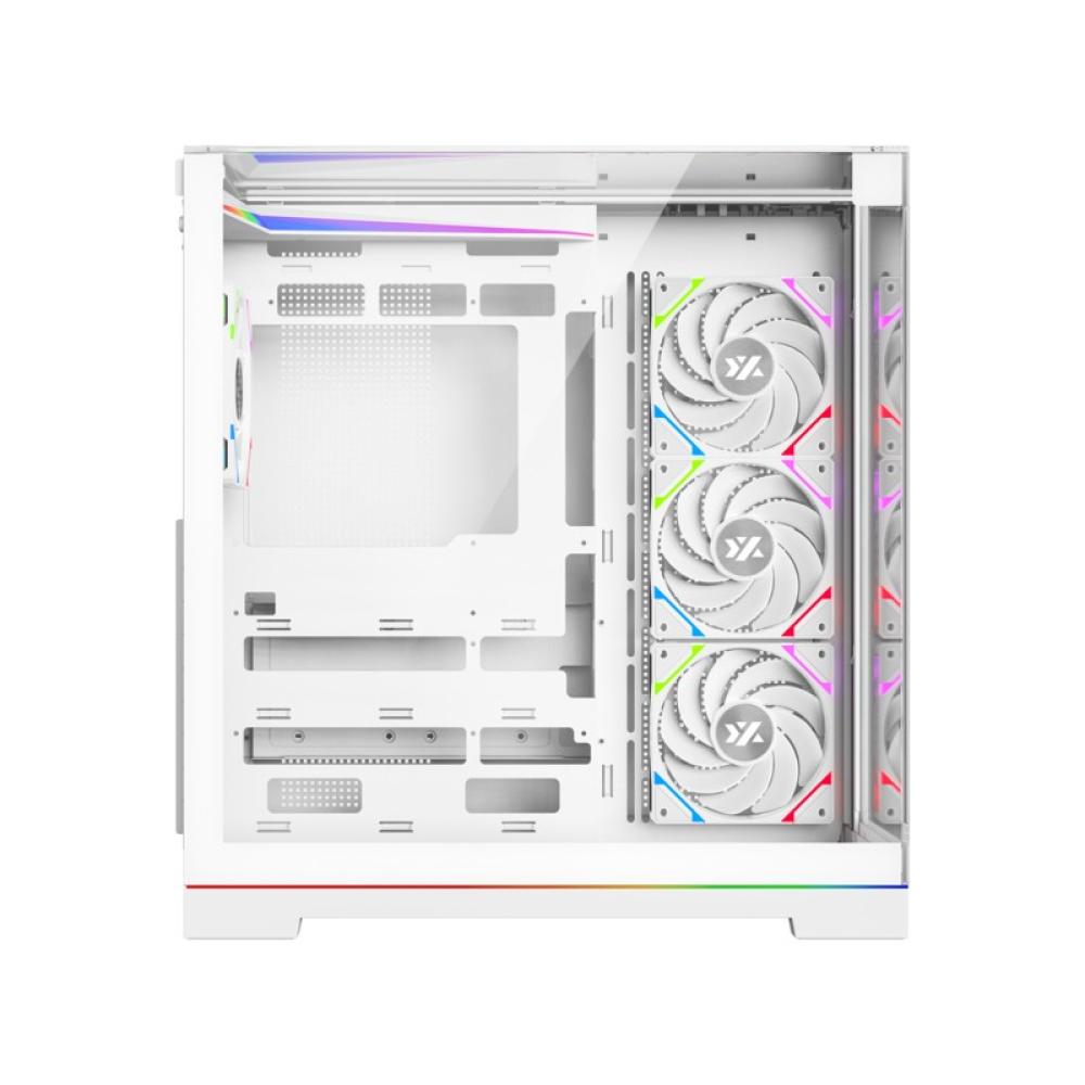 XYZ - TESSERACT A-RGB, TORRE GAMING, 4x VENTILADORES, 3D ULTRA-PANORAMICO,BTF, TYPO C, ATX, BANCA