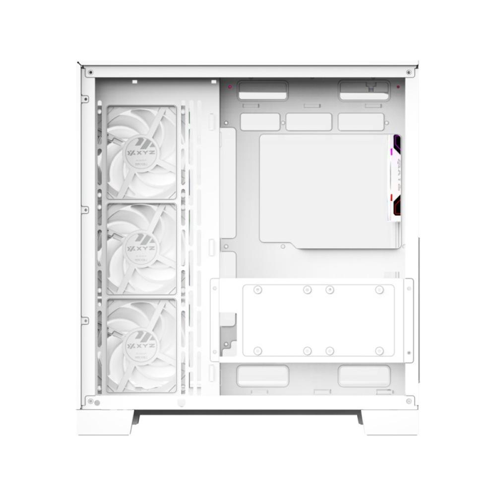 XYZ - TESSERACT A-RGB, TORRE GAMING, 4x VENTILADORES, 3D ULTRA-PANORAMICO,BTF, TYPO C, ATX, BANCA