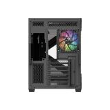 XYZ - QUBEX, TORRE GAMING,DUAL CHAMBER, 4x VENTILADORES, A-RGB, MESH DUAL ,BTF, TYPO C, ATX, NEGRA