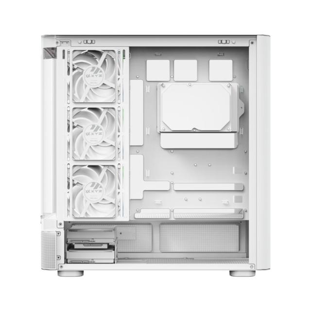 XYZ - QUANTUM TORRE GAMING A-RGB , 4x VENTILADORES, PWM, BTF, CRISTAL CURVO, TIPO C , ATX, BLANCA