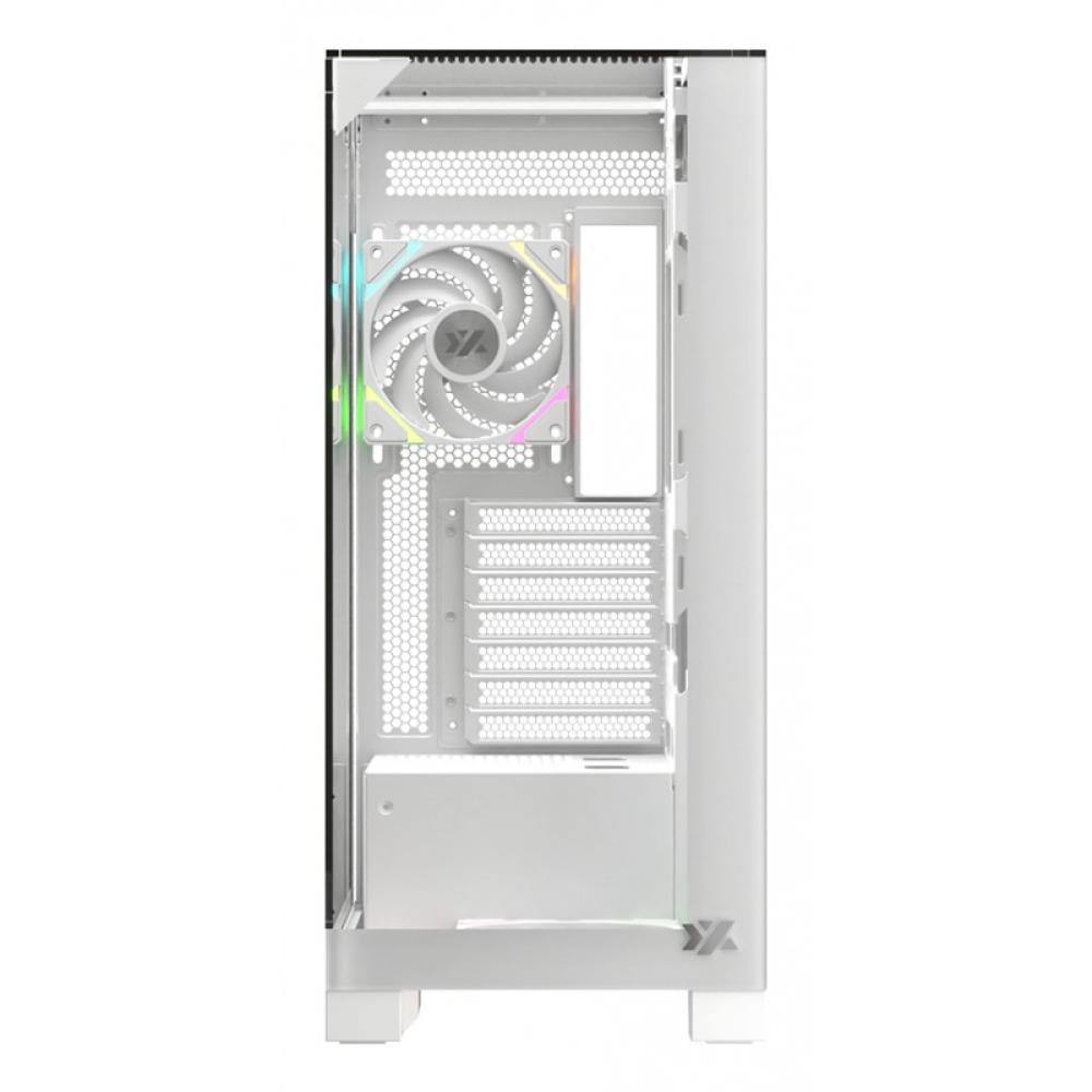 XYZ - TRIFECTA, TORRE GAMING, 2x VENTILADORES, 3D ULTRA-PANORAMICO,BTF, TYPO C, ATX, BLANCA