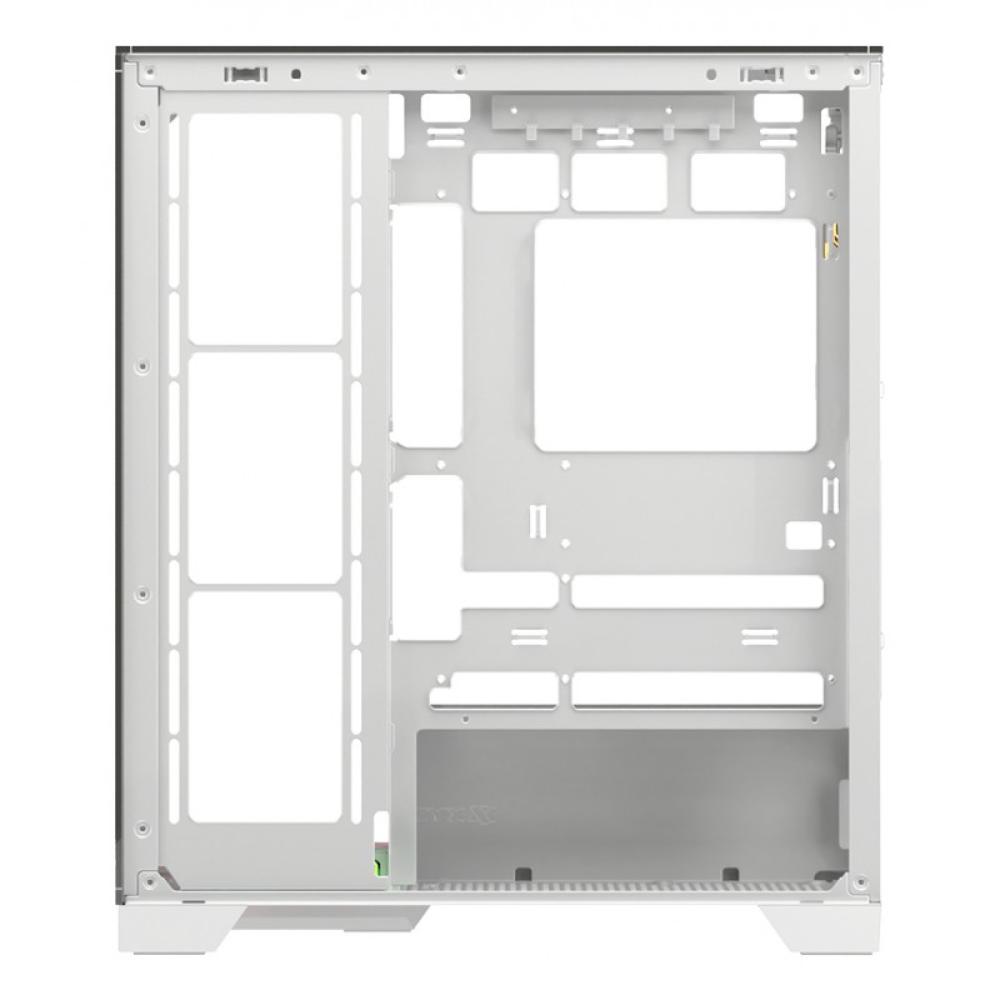 XYZ - TRIFECTA, TORRE GAMING, 2x VENTILADORES, 3D ULTRA-PANORAMICO,BTF, TYPO C, ATX, BLANCA