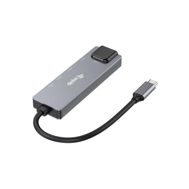 Equip - 133496 Adaptador multifunción 5 en 1, 2,5 GbE, USB-A x 2, USB-C x 1, USB-C , 100 W USB PD