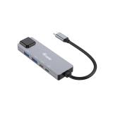Equip - 133496 Adaptador multifunción 5 en 1, 2,5 GbE, USB-A x 2, USB-C x 1, USB-C , 100 W USB PD