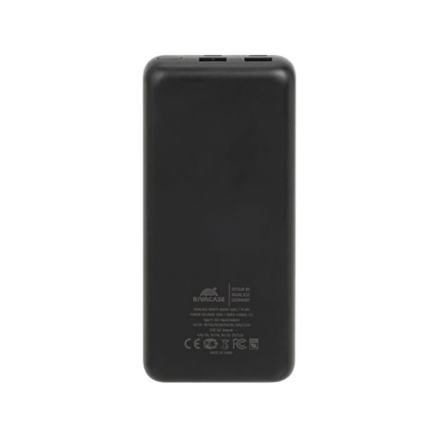 Rivacase - VA1075 batería externa Polímero de litio 20000 mAh Negro, Azul