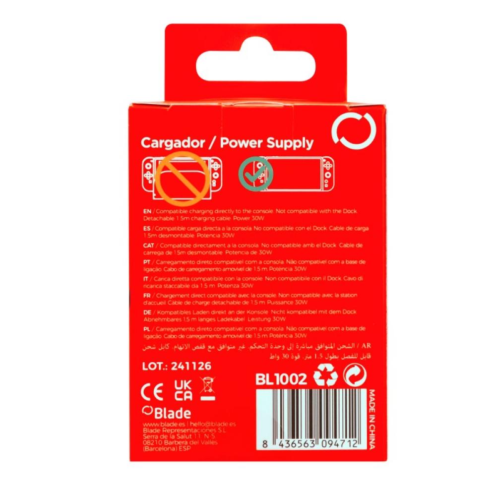 Blade Gaming - BL1002 cargador de dispositivo móvil Consola de juegos portátil Negro Corriente alterna Interior