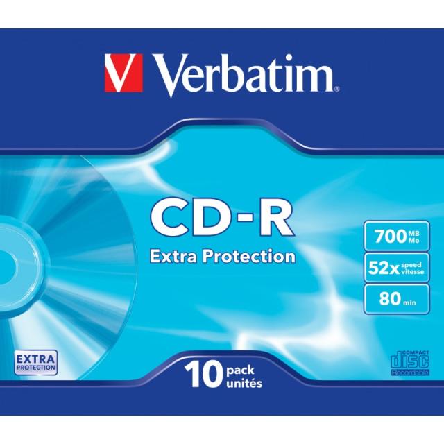 Verbatim - CD-R Extra Protection 700 MB 52x 10 pieza(s) - 43415